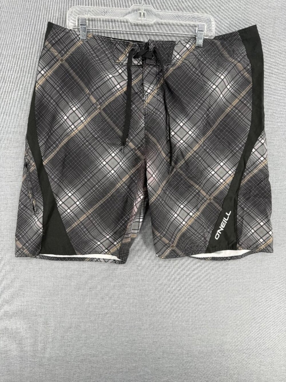 O'Neill Board Shorts Mens 40 9" Crosshatch Swim Trunks Drawstring Y2K